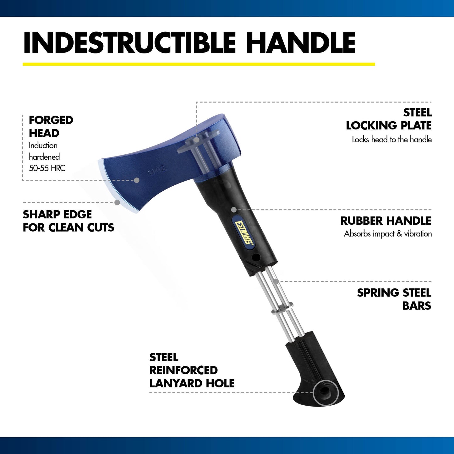 1.25 lb Axe with 14" Indestructible Handle