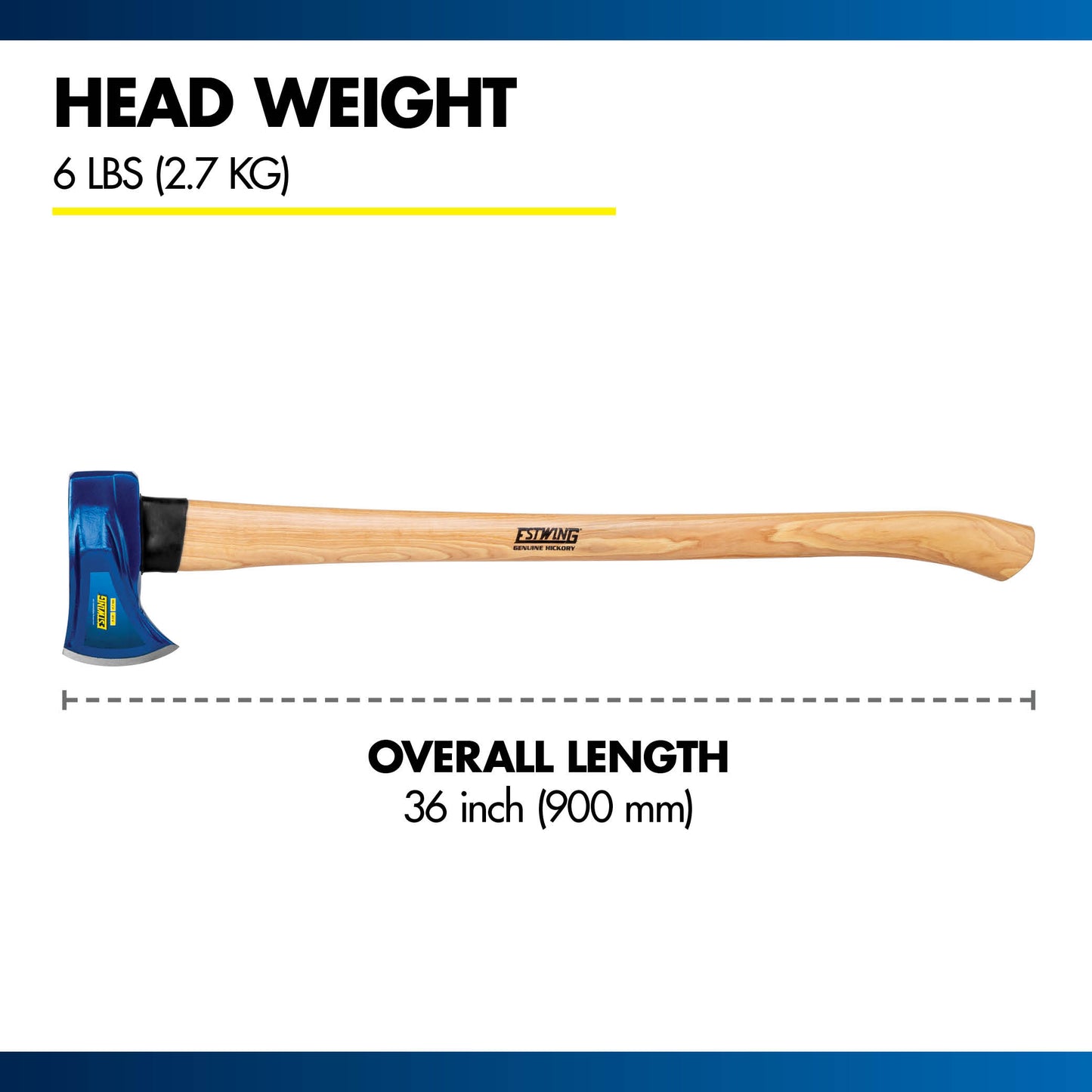 6 lb. Maul with 36" Hickory Wood Handle