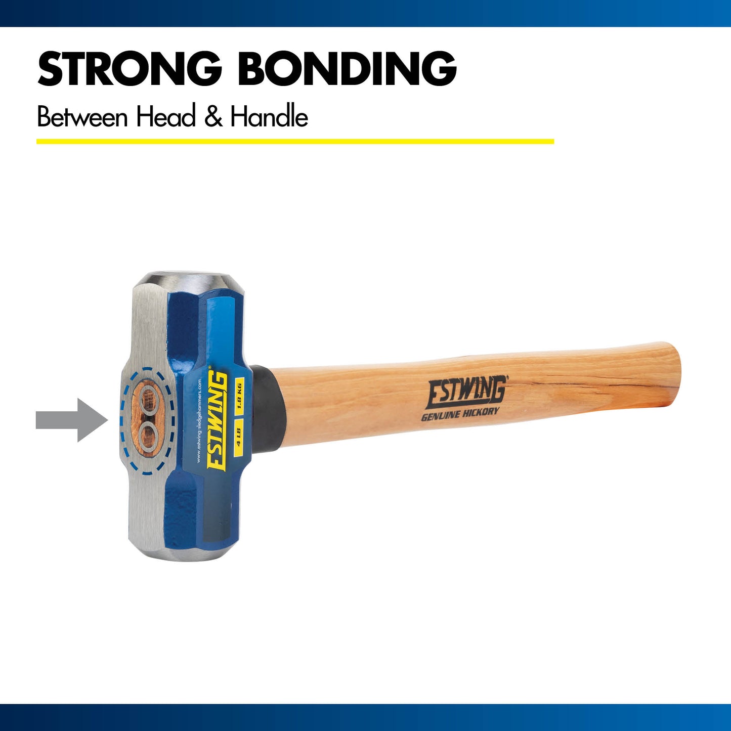 Estwing 4 lb. Head, 16" Length Hickory Handle Sledge Hammer