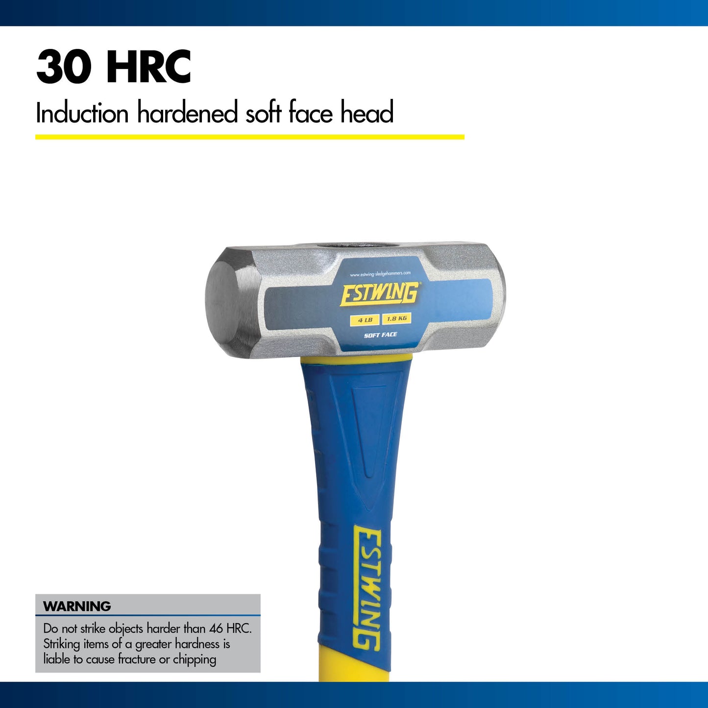 Estwing 4 lb. Soft Face Head, 16" Length Fiberglass Handle Sledge Hammer