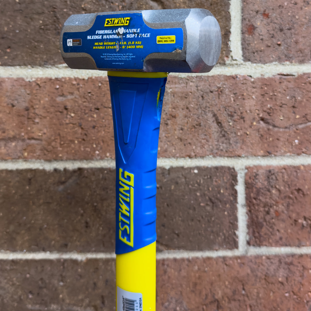 Gently Used Estwing 4 lb. Soft Face Head, 16" Length Fiberglass Handle Sledge Hammer