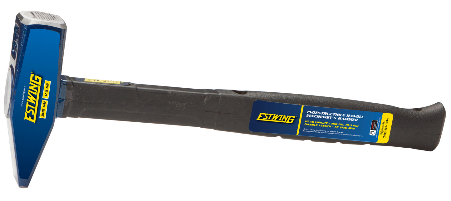 0.66 lb. Head, 13" Length Indestructible Handle Machinist Hammer