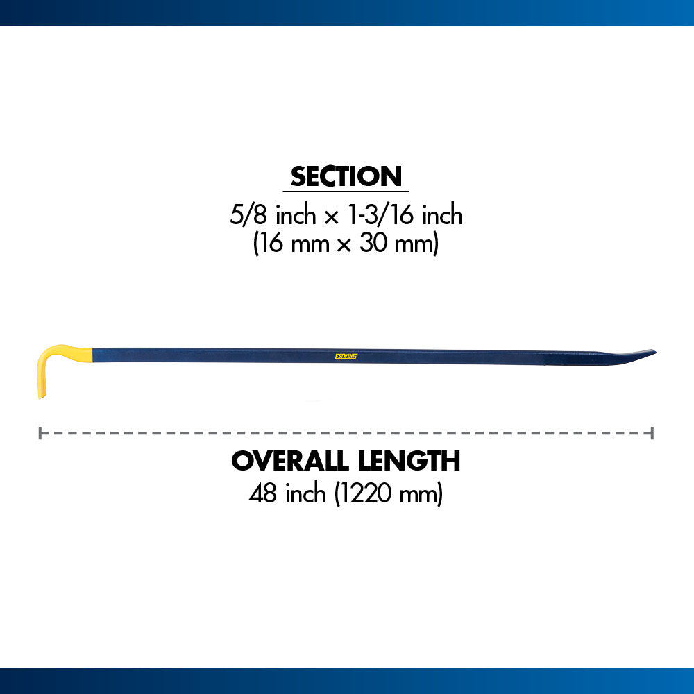 Estwing Heavy Duty G-Bar Wrecking Bar, 48" Length