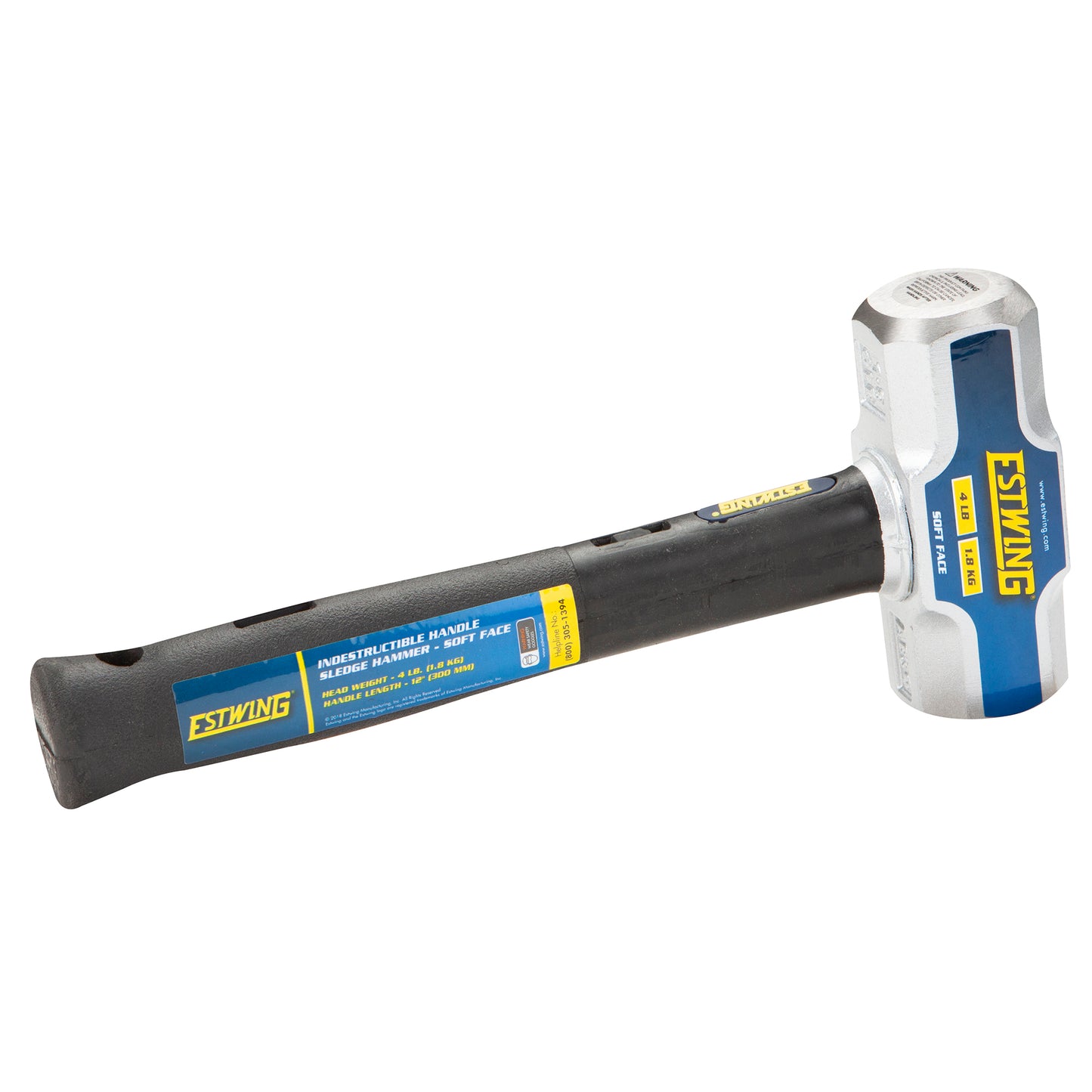 Estwing 4 lb. Soft Face Head, 12" Length Indestructible Handle Sledge Hammer