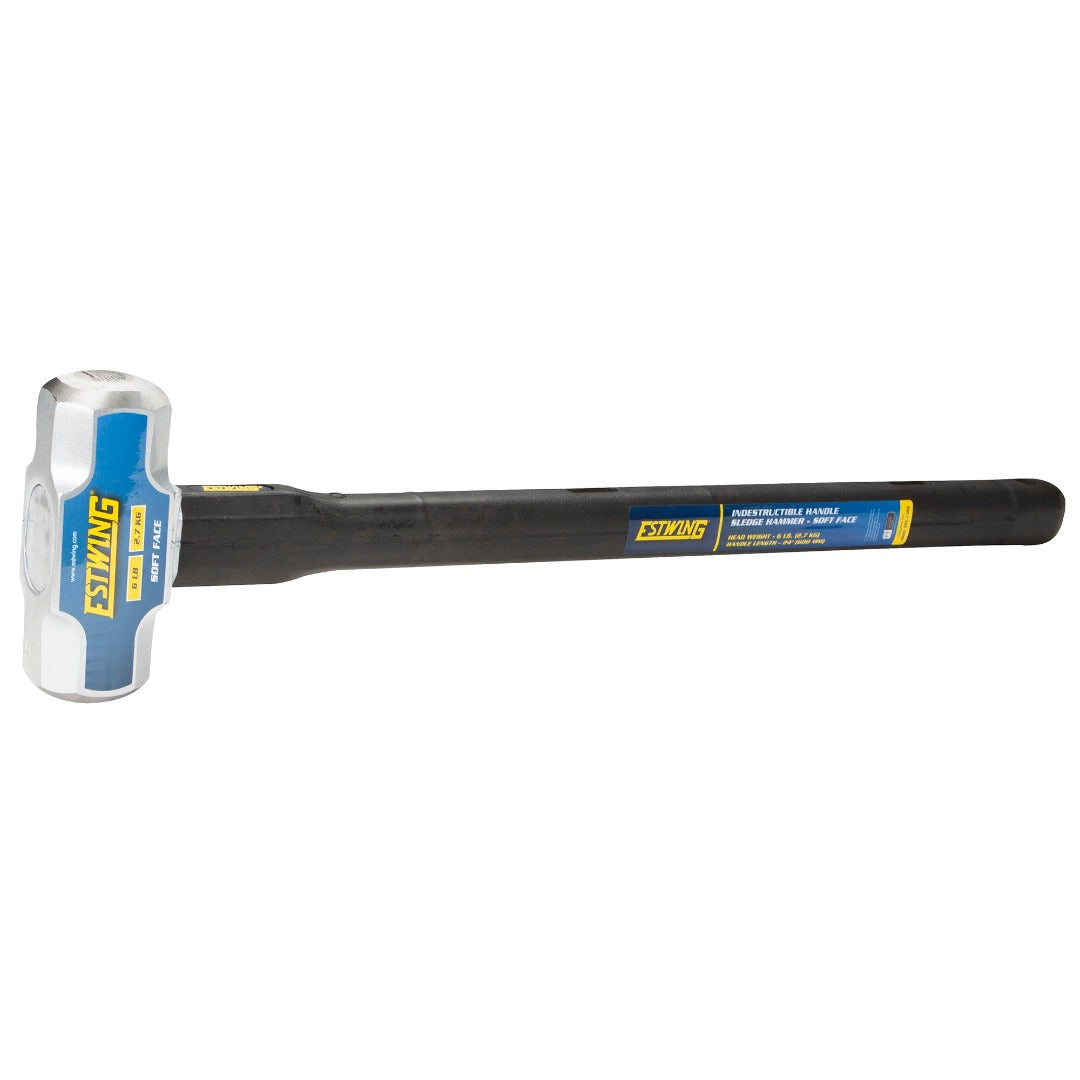 Estwing 6 lb. Soft Face Head, 24" Length Indestructible Handle Sledge Hammer