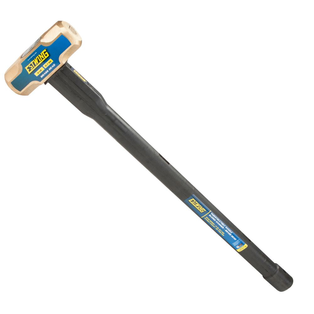 Estwing 6 lb. Brass Head, 30" Length Indestructible Handle Sledge Hammer