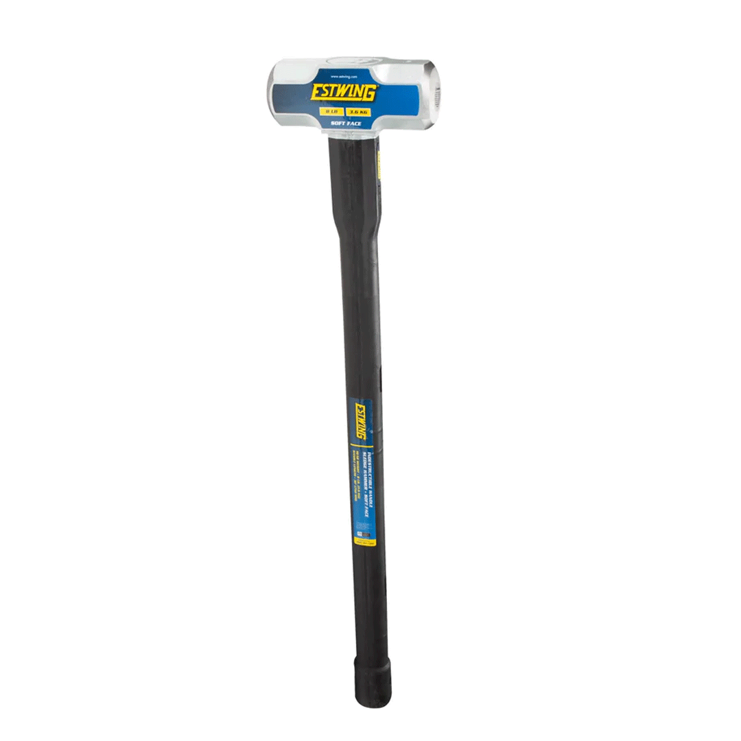 Estwing 8 lb. Soft Face Head, 30" Length Indestructible Handle Sledge Hammer