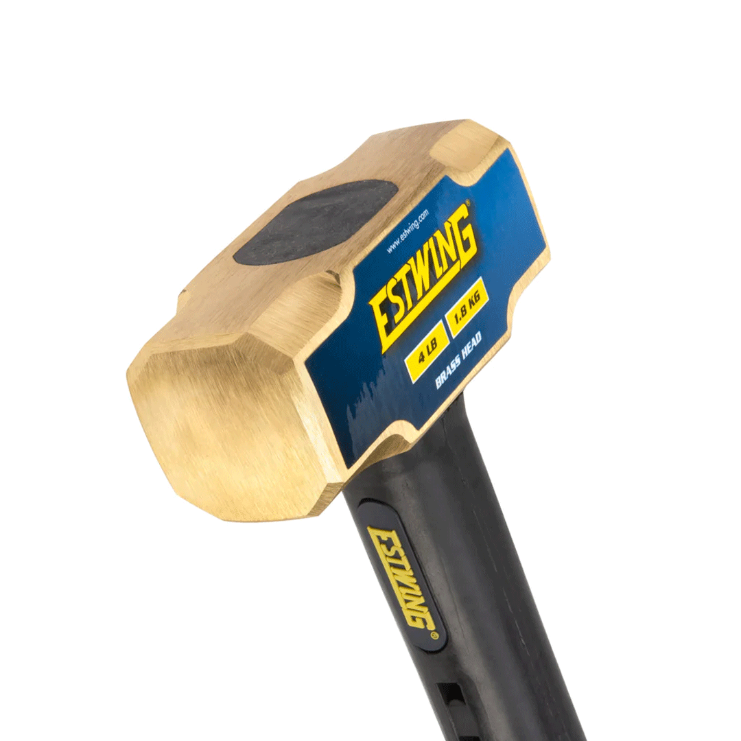 Estwing 4 lb. Brass Head, 12" Length Indestructible Handle Sledge Hammer