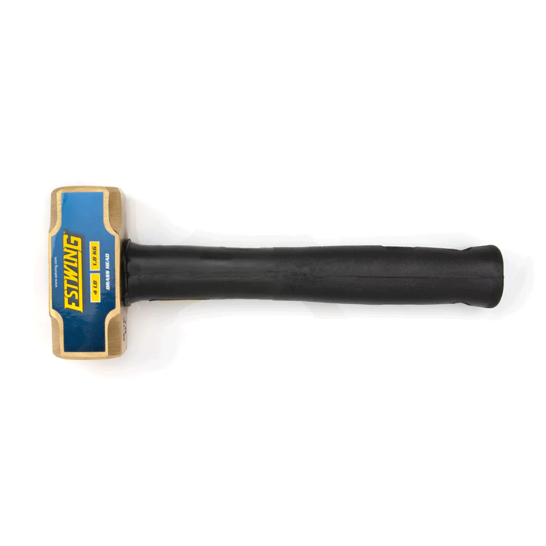 Estwing 4 lb. Brass Head, 12" Length Indestructible Handle Sledge Hammer