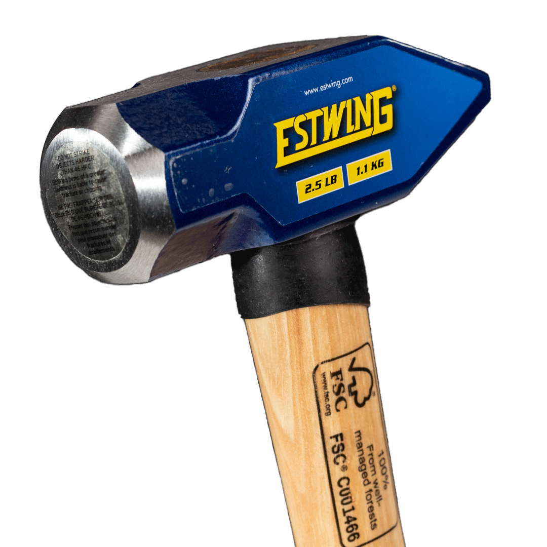 2.5 lb Blacksmith Hammer, 14" Hickory Wood Handle