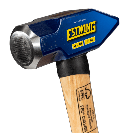 2.5 lb Blacksmith Hammer, 14" Hickory Wood Handle