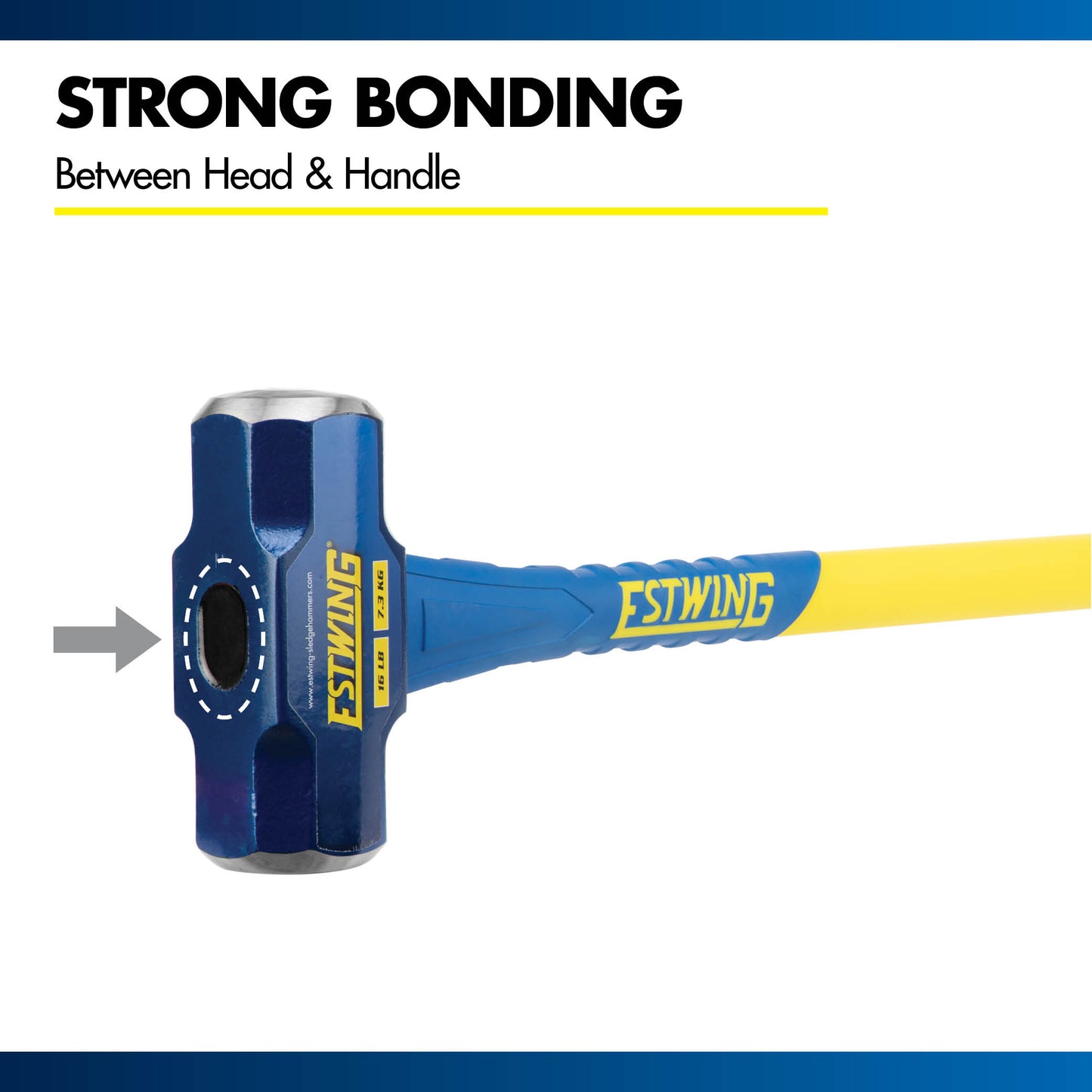 Estwing 16 lb. Head, 36" Length Fiberglass Handle Sledge Hammer