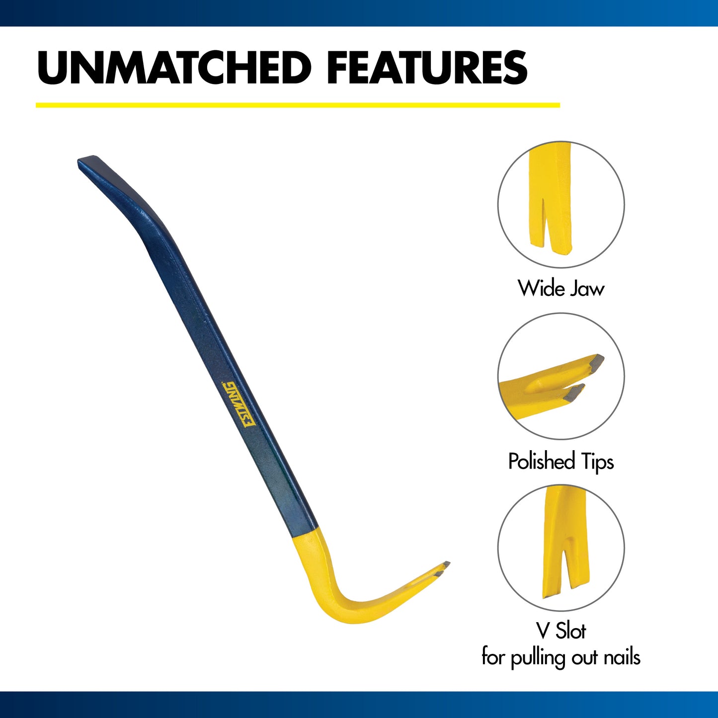 Estwing Heavy Duty G-Bar Wrecking Bar, 14" Length