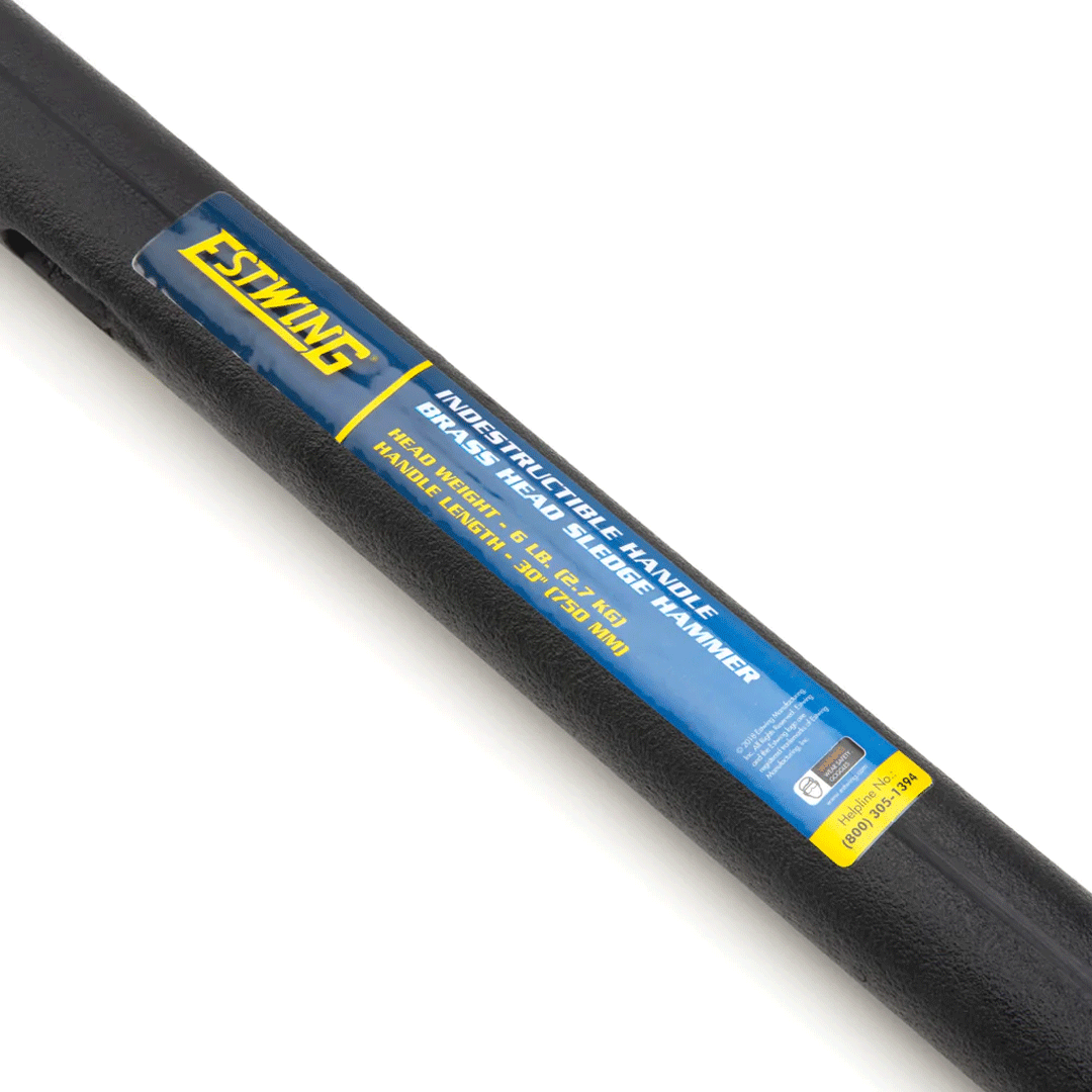 Estwing 6 lb. Brass Head, 30" Length Indestructible Handle Sledge Hammer